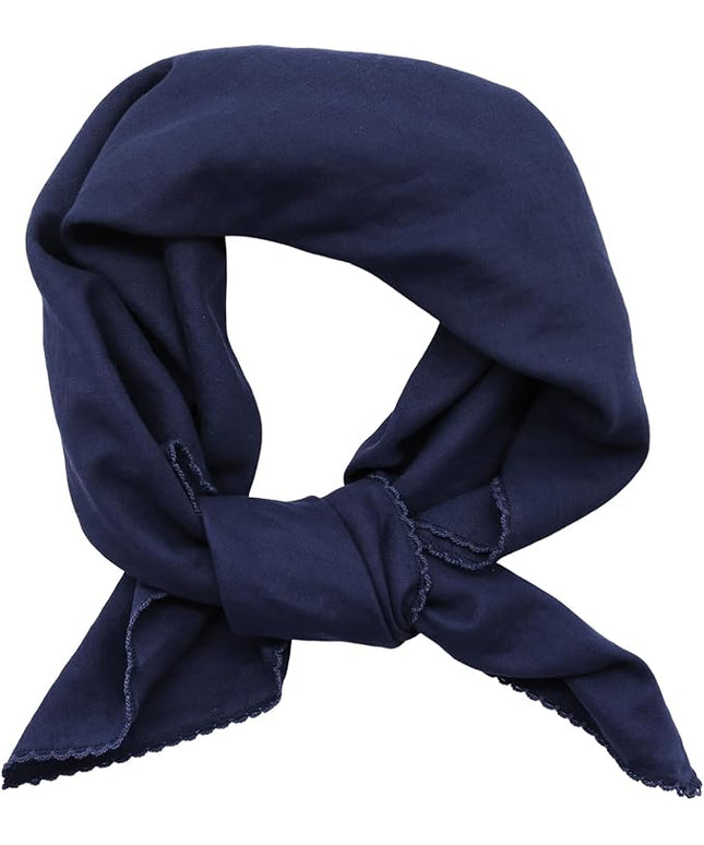 27" Cotton Hair Bandana for Women, Ladies Solid Color Neck Scarf Women's Square Scarves for Beach Dating Leisure