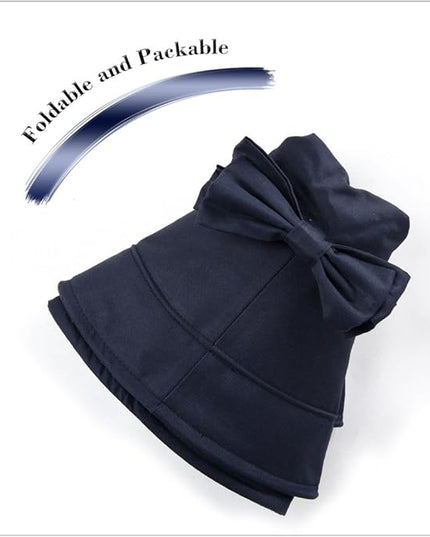 Comhats Packable Summer Cotton Sun Hat Bucket for Women UV Protection Wide Brim Beach Gardening Travel 54-64CM