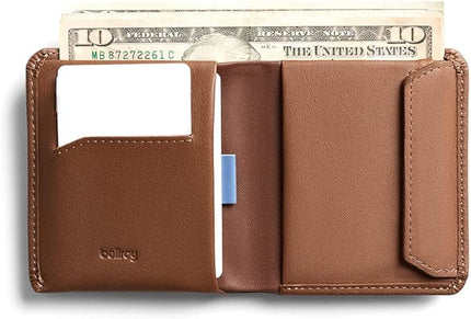 Bellroy Coin Wallet (Slim Coin Wallet, Bifold Leather Design, Holds 4-8 Cards, Magnetic Closure Coin Pouch)