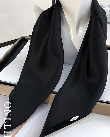 100% Mulberry Silk Scarf for Women Hair Lightweight Square Neckerchief Wrap For Head Scarves 21"