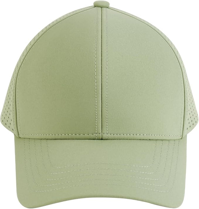 VOBOOM Men Quick Dry Baseball Cap Laser Cut Mesh Ball Curved Brim Snapback Hat