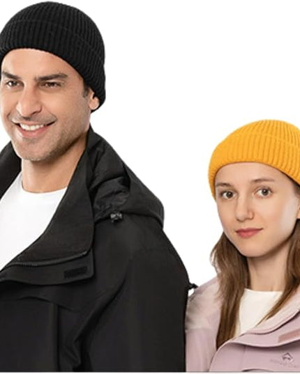 Stylish Wool Knit Short Cuff Fisherman Beanie for Men and Women Unisex Warm Winter Hat