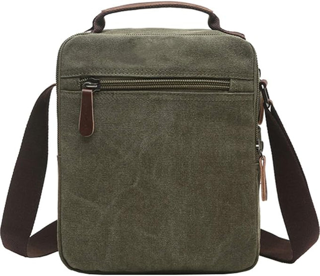 mygreen Small Canvas Crossbody Shoulder Bag Messenger Bag Work Bag