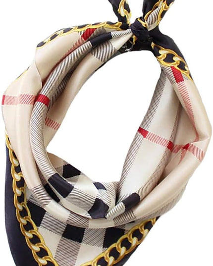 ANDANTINO 100% Real Mulberry Silk Scarf -21'' x 21''- Lightweight Neckerchief –Women Men Small Square Digital Printed Scarves
