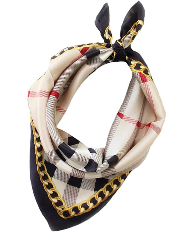 ANDANTINO 100% Real Mulberry Silk Scarf -21'' x 21''- Lightweight Neckerchief –Women Men Small Square Digital Printed Scarves