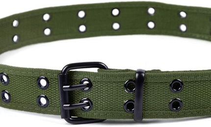 Boxed Gifts Parquet Casual Canvas Belt - Double Hole, Double Grommets for Men & Women