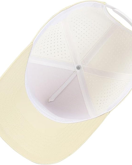 BOTVELA Men Adjustable Snapback Baseball Cap Vented Performance Laser Cut Mesh Hat