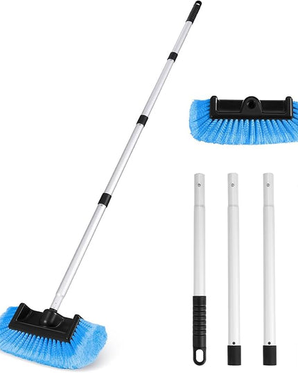 Ordenado 62" Car Wash Brush with Long Handle, Soft Bristle Car Cleaning Brush Supplies, Cars Brushes for Washing Exterior, Cars Washing Brushes Scratch-Free Wash Mop Kit, Universal for RV Truck SUV