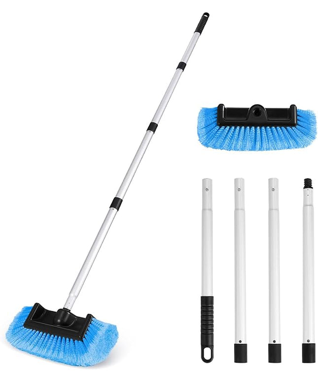 Ordenado 62" Car Wash Brush with Long Handle, Soft Bristle Car Cleaning Brush Supplies, Cars Brushes for Washing Exterior, Cars Washing Brushes Scratch-Free Wash Mop Kit, Universal for RV Truck SUV