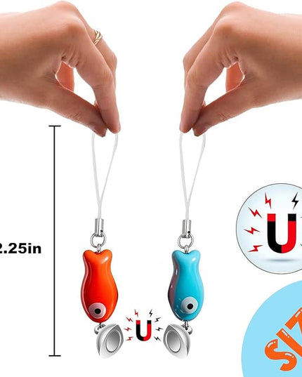 Agromusk Matching Phone Charms,Cute Ceramic Fish Matchaing Keychains Heart Strap Matching Couples Stuff Valentines Day Gifts