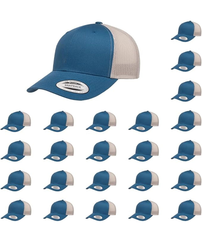 Yupoong Classic Premium Mesh 6 Panel Retro Trucker Cap | Mid Profile Snapback | OSFA | Bulk Pack Available