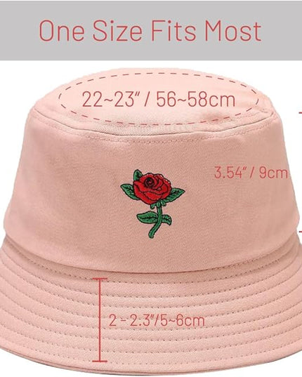 Cotton Bucket Hat for Women Men Summer Travel Sun Beach Bucket Cap, Unisex Outdoor Fisherman Hat