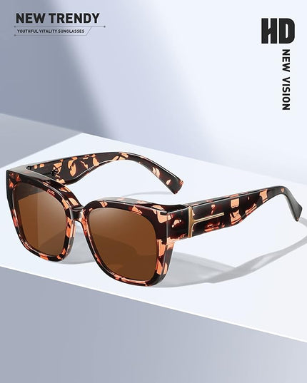 MEETSUN Oversized Fit Over Glasses Sunglasses for Women Men Large Trendy Polarized Sunglasses for Driving UV Protection
