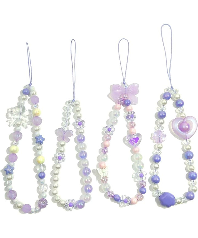 Phone Charms Cute Beaded Phone Lanyard Wrist Strap Aesthetic CellPhone Keychain Cute PhoneCharms for Women