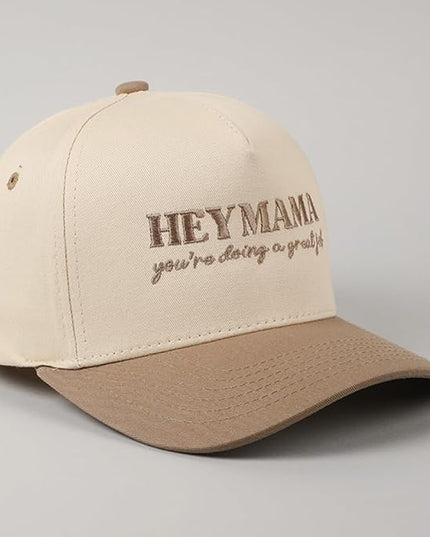 MIRMARU Two-Tone Vintage Canvas Trucker Hats for Men & Women, Adjustable Size Baseball Caps with Trendy Embroidered Design