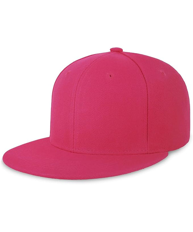 CHOK.LIDS Flat Bill Visor Classic Snapback Hat Blank Adjustable Brim High Top End Trendy Color Style Plain Tone Baseball Cap