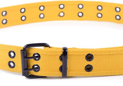 Boxed Gifts Parquet Casual Canvas Belt - Double Hole, Double Grommets for Men & Women