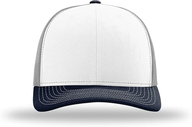 Richardson 112 Trucker Hat - Premium Adjustable Snapback Hat - Structured Six Panel Richardson Blank Caps