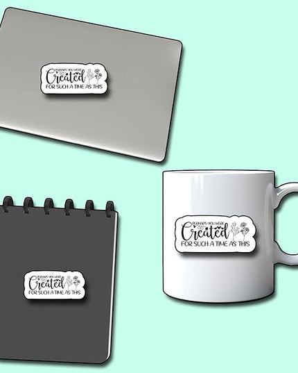 (3Pcs) Perhaps You were Created for Such A Time As This Sticker, Christian Gifts Decorate Books Laptop Phone, Water Bottles Kindles Stickers, Tumbler Sticker Waterproof Vinyl Decorate Sticker 3" Inch