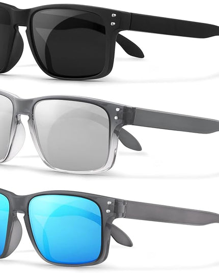 KUGUAOK Polarized Square Sunglasses For Men and Women Matte Finish Sun Glasses UV Protection Glasses