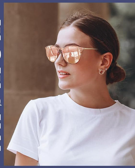 WOWSUN Retro Polarized Sunglasses Womens 2026 Trendy Round Classic Glasses