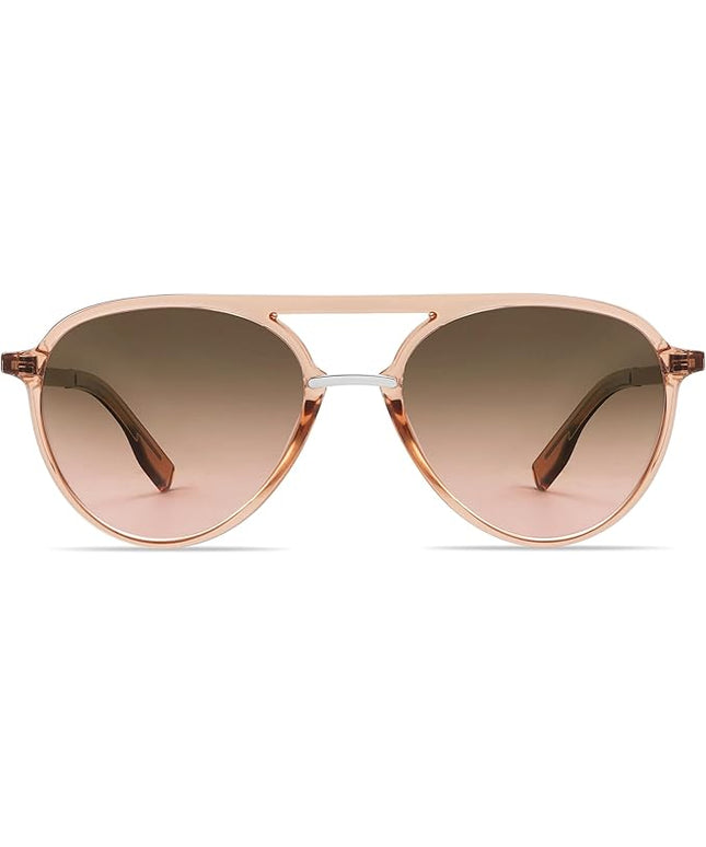 SOJOS Retro Aviator Polarized Sunglasses for Women Men Double Bridge Ladies Shades