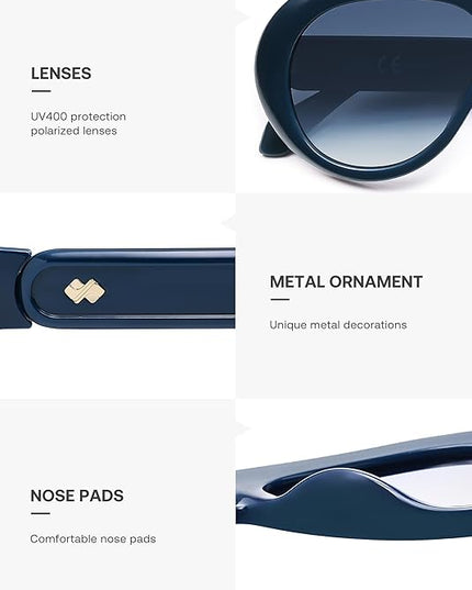 SOJOS Trendy Oversized Polarized Aviator Sunglasses Womens Men Retro Vintage 70s Style UV Protection Sun Glasses SJ2390