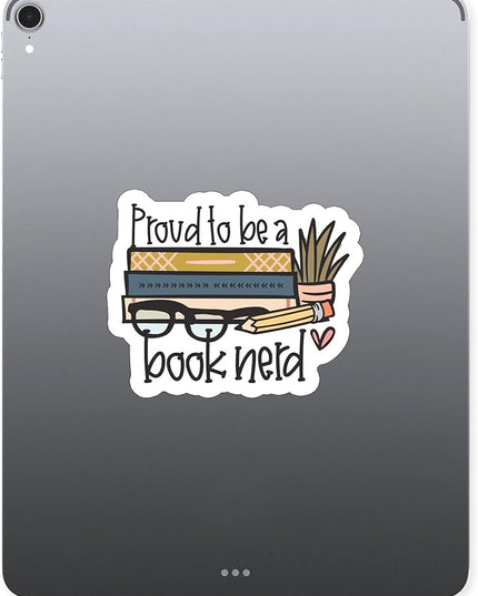 (3PCS) Proud to be a Book Nerd Sticker for Phone Tablet Laptop Car Truck Window | 3" Sticker