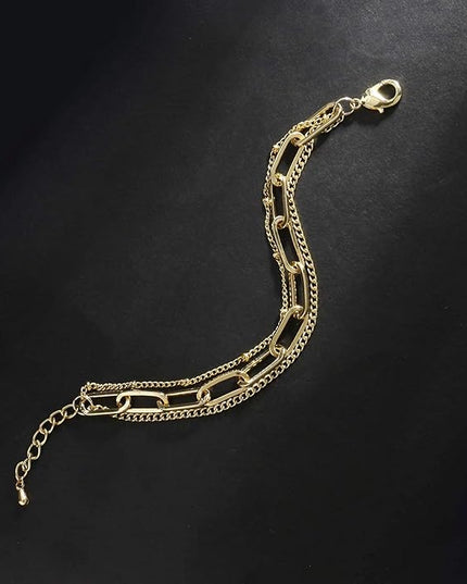 Waterproof Gold Chain Bracelet For Women Non Tarnish,14K Gold Plated Link Dainty Bracelets Stake Layered Bracelet Set Hypoallergen Gold Jewelry