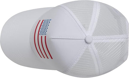 IIN American Flag Mesh Baseball Cap, Patriotic Trucker Hat for Men Women, Quick-Dry Breathable Design, Adjustable Snapback