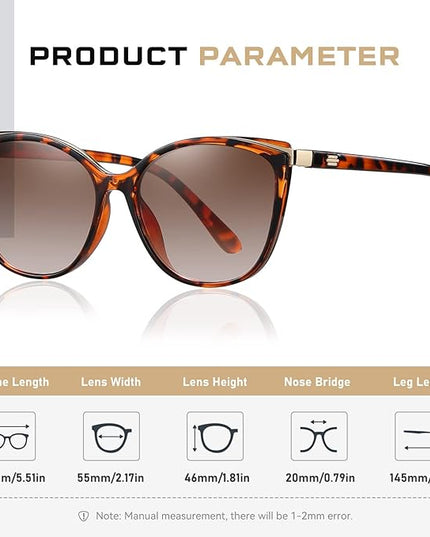 Trendy Cat Eye Sunglasses for Women Fashion Cateye UV400 Protection Glasses CL22017