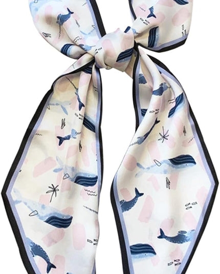 Head Scarf Purse Handle Neck Satin Hair Scarfs For Bag Lightweight Silky Long Thin Women's Fashion Scarves 59 * 5.9”