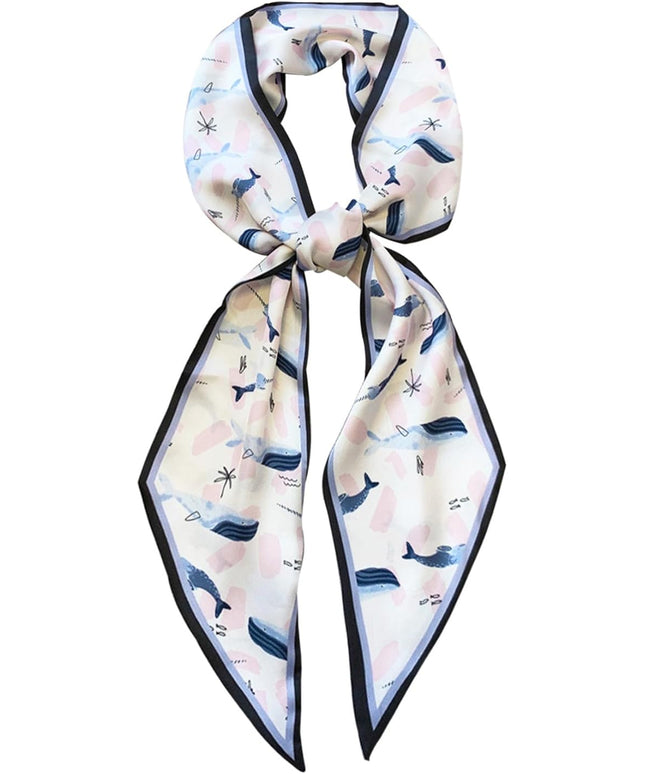 Head Scarf Purse Handle Neck Satin Hair Scarfs For Bag Lightweight Silky Long Thin Women's Fashion Scarves 59 * 5.9”