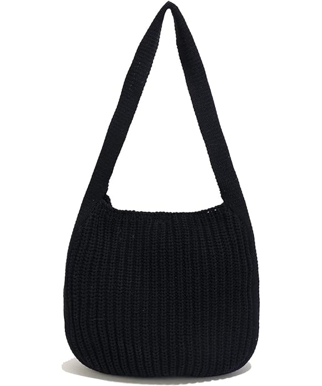 ENBEI Women's Crochet Tote Bag Knit Shoulder bag,Aesthetic Bag,Cute Eco-Friendly Tote for Travel,Daily Use,Gift Box Packaging