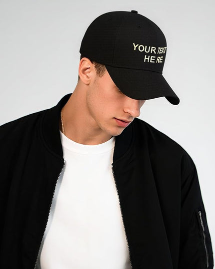Custom4U Custom Hat Baseball Cap Adjustable Embroidered Mom Dad Hat for Men Women Gifts for New Parents Personalized Text S/L