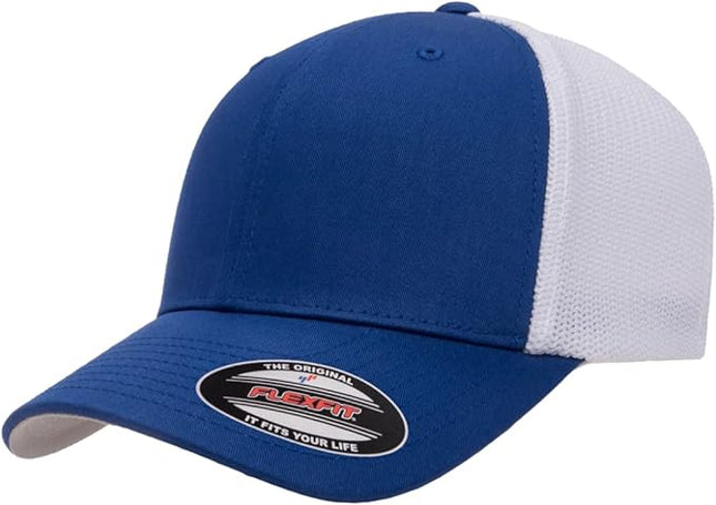 Flexfit 6511 Fitted Mid-Profile Stretchable Mesh Panels Trucker Cap | Bulk Pack Available