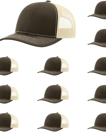 Richardson 112 Classic Six-Panel Adjustable Snapback Trucker Cap | Bulk Packs Available
