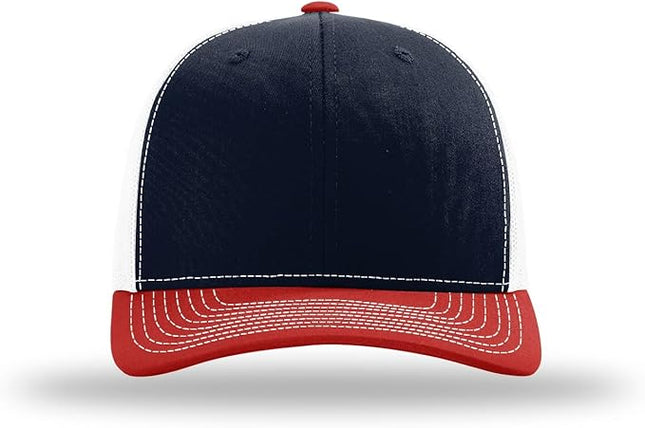 Richardson 112 Trucker Hat - Premium Adjustable Snapback Hat - Structured Six Panel Richardson Blank Caps