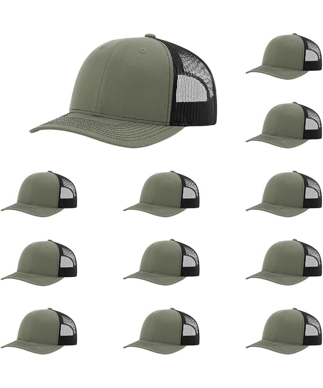 Richardson 112 Classic Six-Panel Adjustable Snapback Trucker Cap | Bulk Packs Available