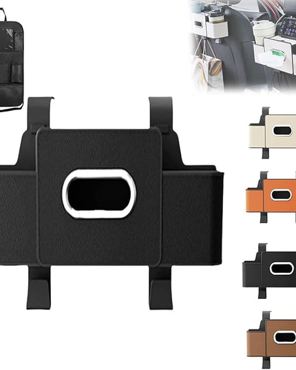Car Organizers and Storage Box, Car Organizers and Storage Box Behind Set, 4 in 1 Multifunctional Cars Organizer and Storage Back Seat for Hold Phone, Drinks, Handbag, Universal Fit (black*1)