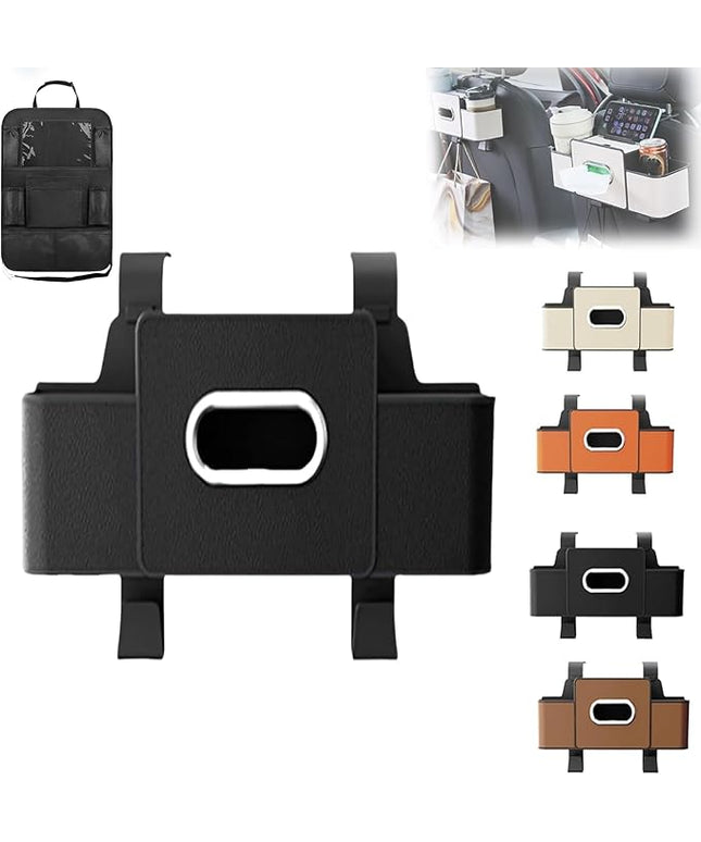 Car Organizers and Storage Box, Car Organizers and Storage Box Behind Set, 4 in 1 Multifunctional Cars Organizer and Storage Back Seat for Hold Phone, Drinks, Handbag, Universal Fit (black*1)
