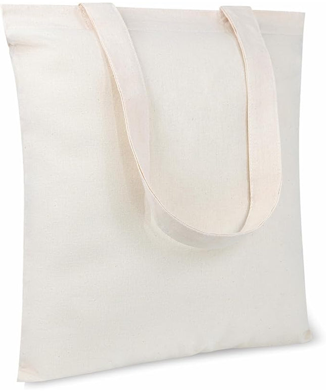 TOPDesign 10-Pack Economical 11.8"x13" Cotton Tote Bags, Lightweight Small Reusable Grocery Shopping Cloth Bags, Suitable for DIY, Advertising, Promotion, Gift, Activity