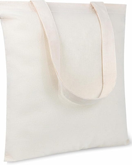TOPDesign 20-Pack Economical 11.8"x13" Cotton Tote Bags, Lightweight Small Reusable Grocery Shopping Cloth Bags, Suitable for DIY, Advertising, Promotion, Gift, Activity