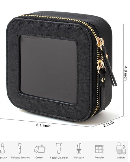 Travel Clear Makeup Bag Set, TSA Approved Cosmetic Bag Case with Zipper Portable Makeup Pouch Toiletry Bag Traveling Cosmetic Organizer Storage Bag Car Organizer Car Essentials