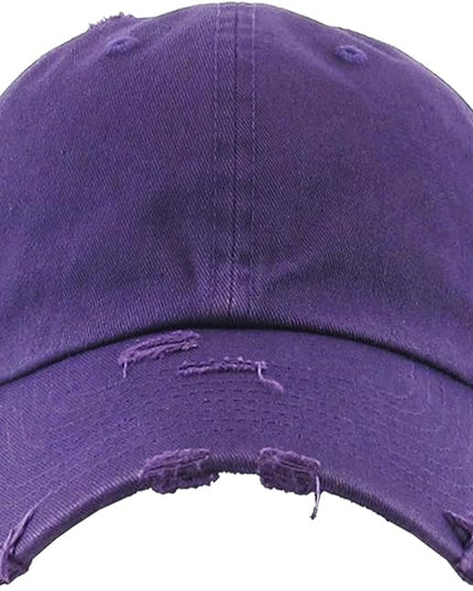 KBETHOS Vintage Washed Distressed Cotton Dad Hat Baseball Cap Adjustable Polo Trucker Unisex Style Headwear
