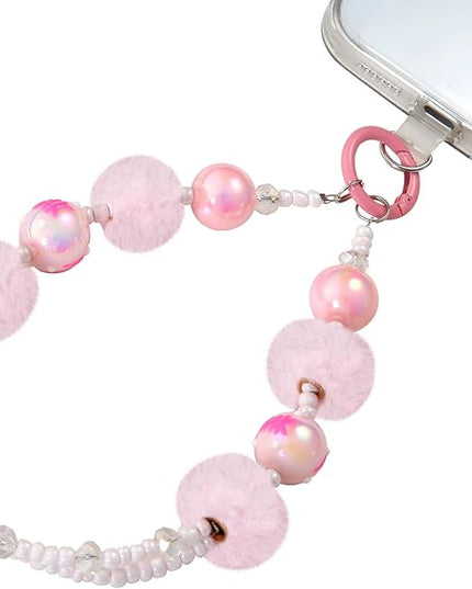 Phone Charms Strap Wrist Chain Bracelet Phone Strap Detachable Anti Theft Anti-Fall Safety Hands-Free(2xPads) Fit Apple&Most Smartphones