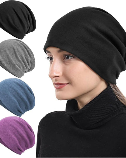 Senker Fashion Slouchy Beanie Hats for Women Men, Chemo Headwear Cotton Beanies Soft Lightweight Chemo Skull Cap Elastic