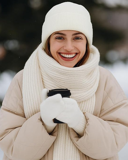 48 Pcs Bulk Winter Knit Beanies Gloves Men Women Warm Beanie Touchscreen Gloves Set Cozy Winter Accessories