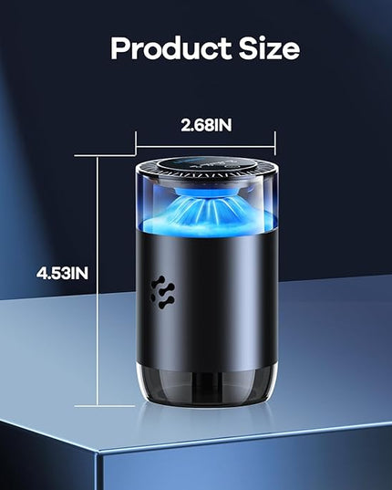 Smart Car Air Freshener, Automatic Car Air Freshener Diffuser with Ambient Light, Car Diffuser with 2 Essential Oil Box, Aromatizante Para Carro, Car Fresheners Long Lasting (2 Essential Oil Box)
