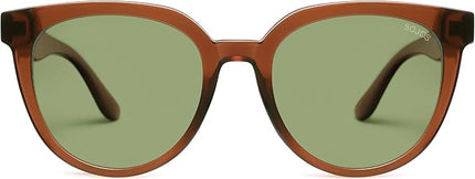 SOJOS Trendy Cat Eye Round Polarized Sunglasses for Women Fashion UV Protection Sunnies Sunglasses SJ2175
